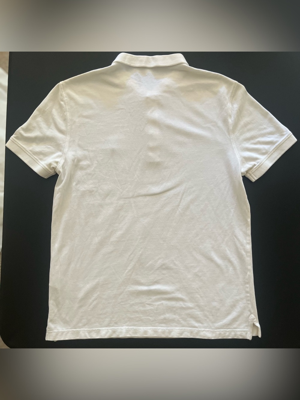 AllSaints White Short-Sleeve Pique Polo - Picture 5 of 8